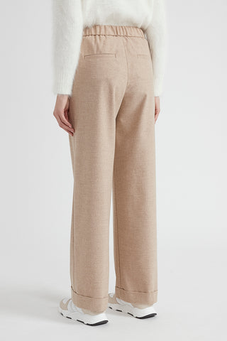 Wool and viscose blend joggers  