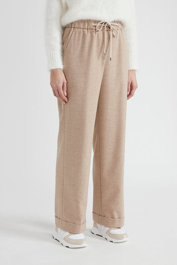 Wool and viscose blend joggers  