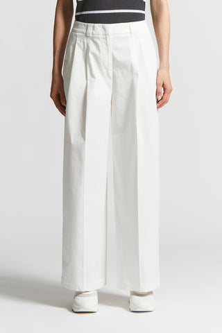 Trousers in lightweight stretch cotton gabardine