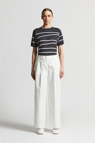 Trousers in lightweight stretch cotton gabardine