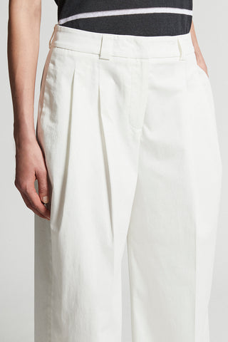 Trousers in lightweight stretch cotton gabardine