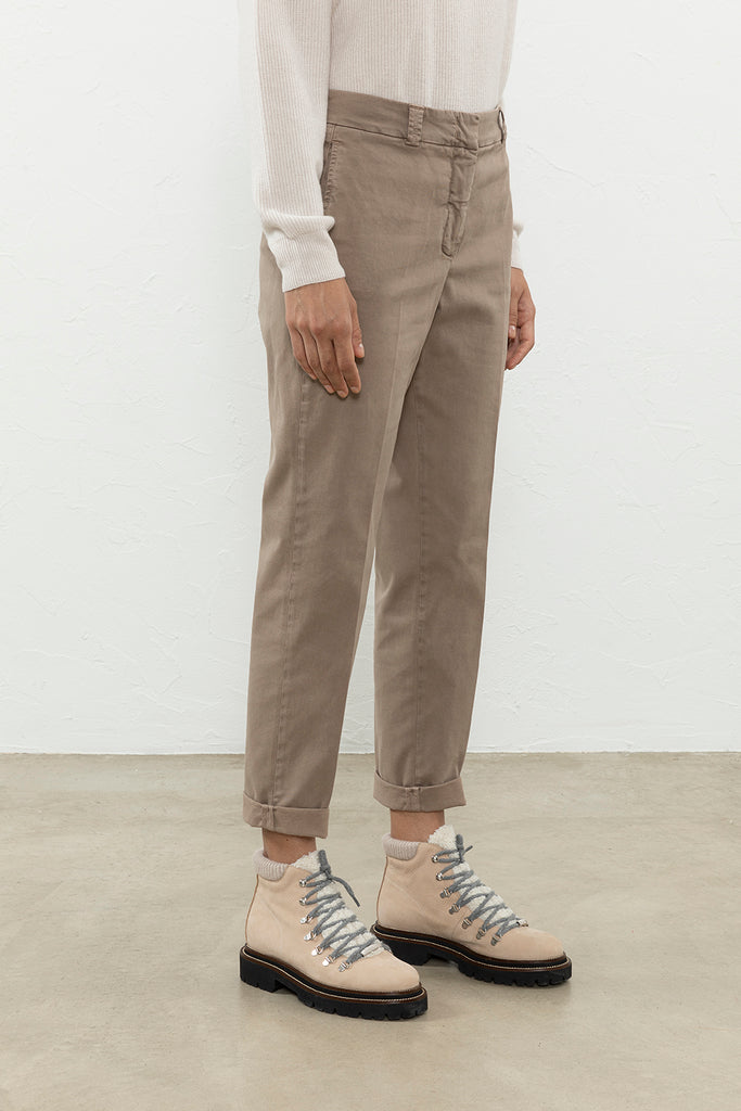 Cotton gabardine chino trousers  