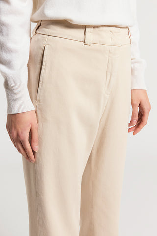 Pantalone in gabardina di cotone soft stretch