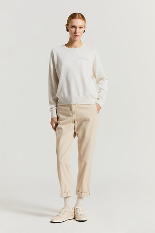 Pantalone in gabardina di cotone soft stretch