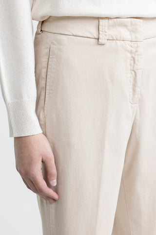 Peachskin gabardine carrot trousers  