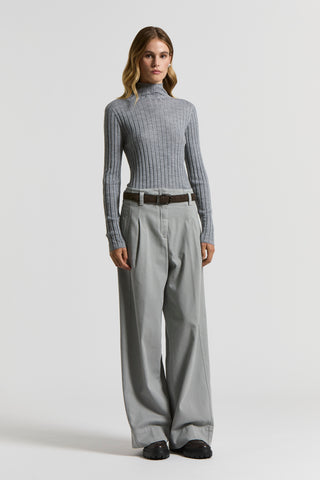 Pantalone in gabardina di cotone soft stretch