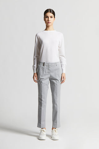 Trousers in light stretch cotton gabardine