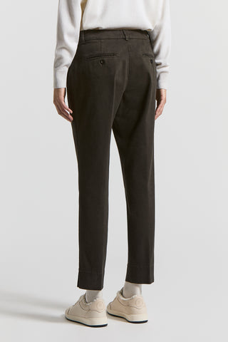 Pantalone in twill mano pesca in cotone