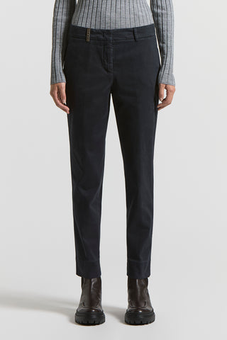 Pantalone in twill mano pesca in cotone