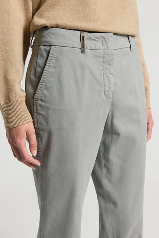 Pantalone in twill mano pesca in cotone