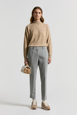 Pantalone in twill mano pesca in cotone