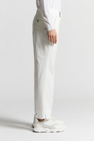 Brushed cotton gabardine trousers