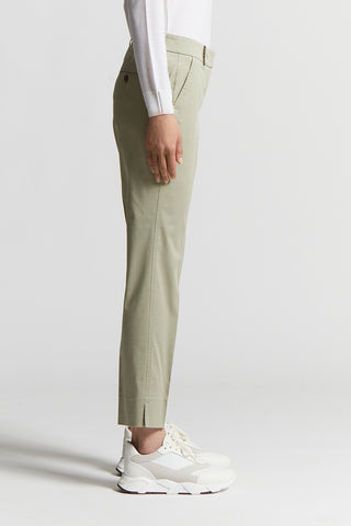 Brushed cotton gabardine trousers