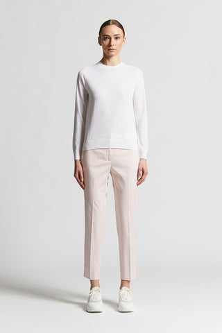 Brushed cotton gabardine trousers