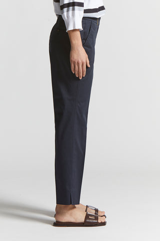 Brushed cotton gabardine trousers