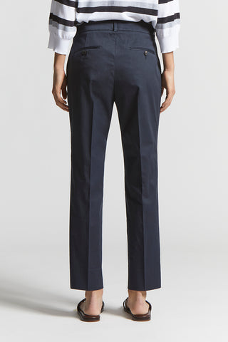 Brushed cotton gabardine trousers