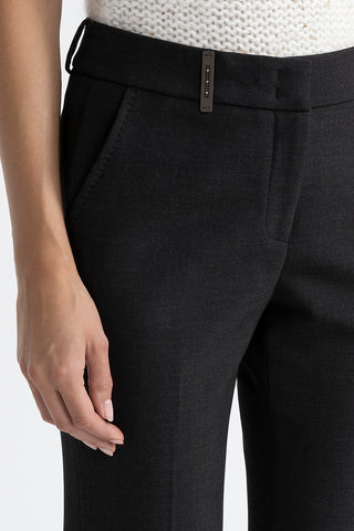 Two-way stretch fabric cigarette trousers  