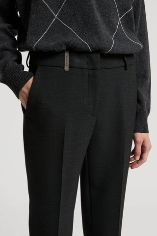 Double technical fabric trousers