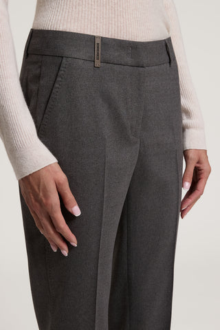 Pantalone Iconic 4718 in flanella di lana tecnica 3 / 3