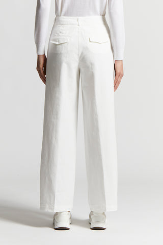 Lightweight stretch cotton gabardine trousers