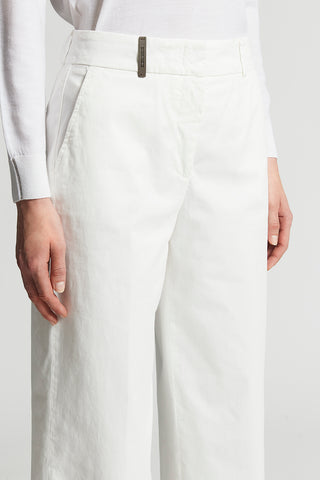 Lightweight stretch cotton gabardine trousers