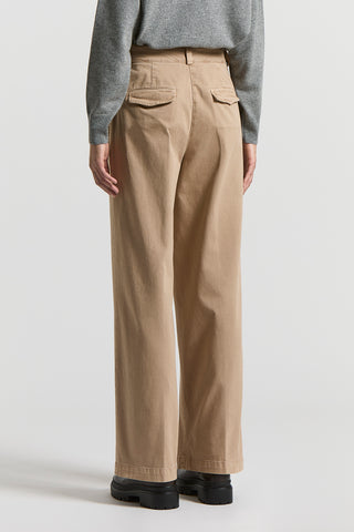 Pantalone in twill mano pesca in cotone