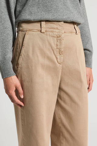 Pantalone in twill mano pesca in cotone