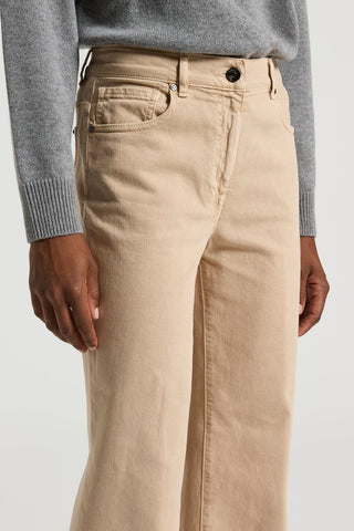 Pantalone in denim tinto in capo