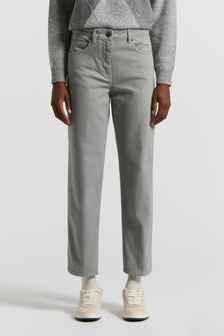 Pantalone in denim tinto in capo