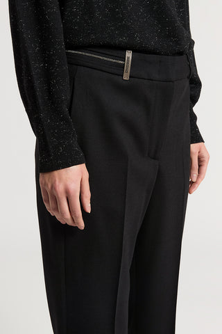 Pantalone in flanella di lana tecnica