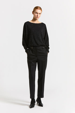 Pantalone in flanella di lana tecnica