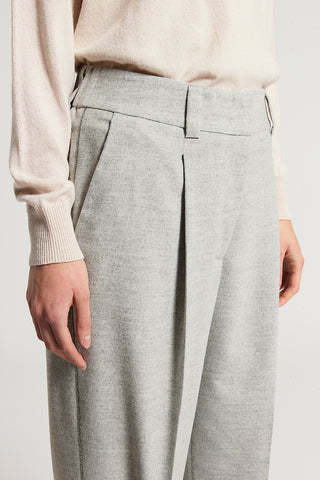 Pantalone in flanella di lana viscosa