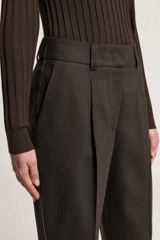 Pantalone in flanella di lana
