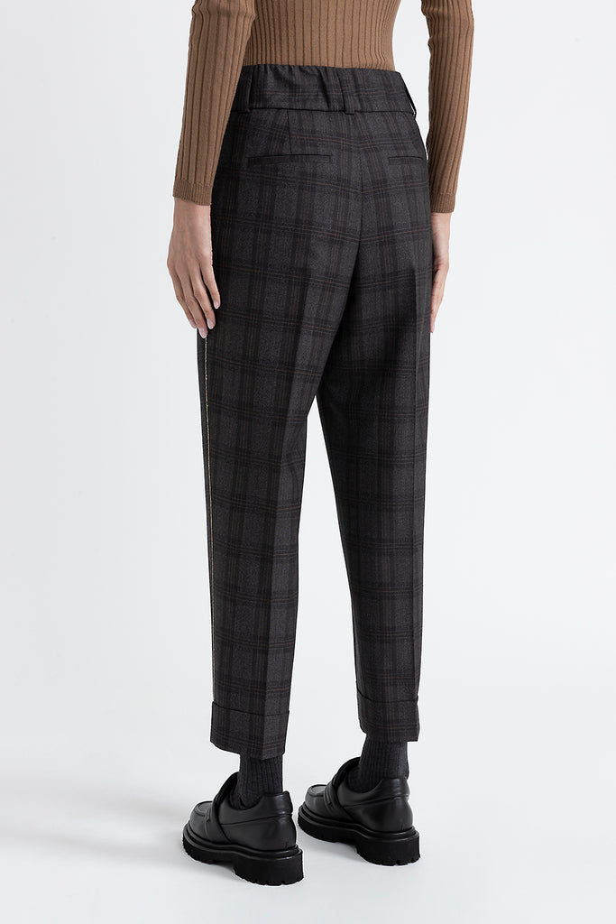 Pure wool cigarette trousers  