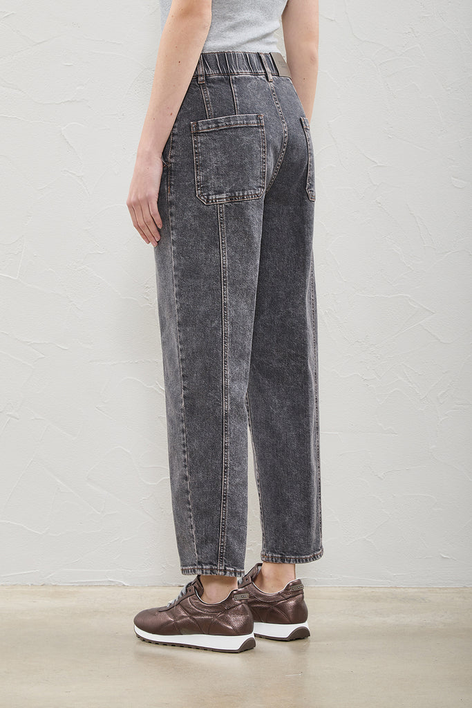 Marbled-effect jeans  