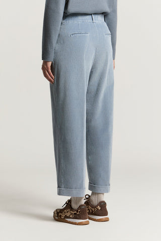 Pantalone in velluto di cotone 500 righe