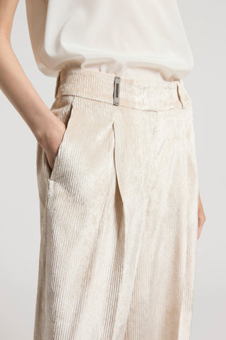 Fluid 400-line viscose corduroy trousers