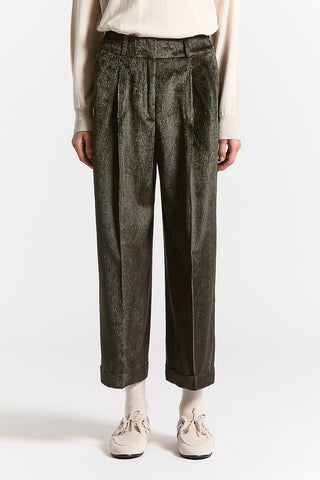 Pantalone in velluto fluido 400 righe in viscosa