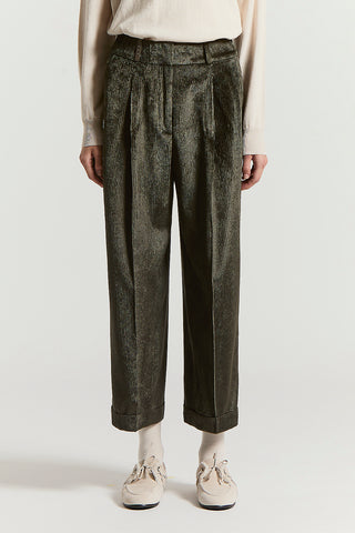 Pantalone in velluto fluido 400 righe in viscosa