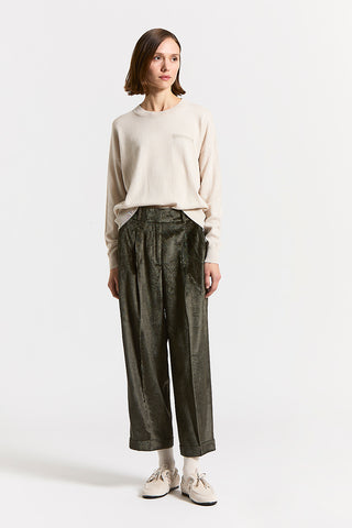 Pantalone in velluto fluido 400 righe in viscosa