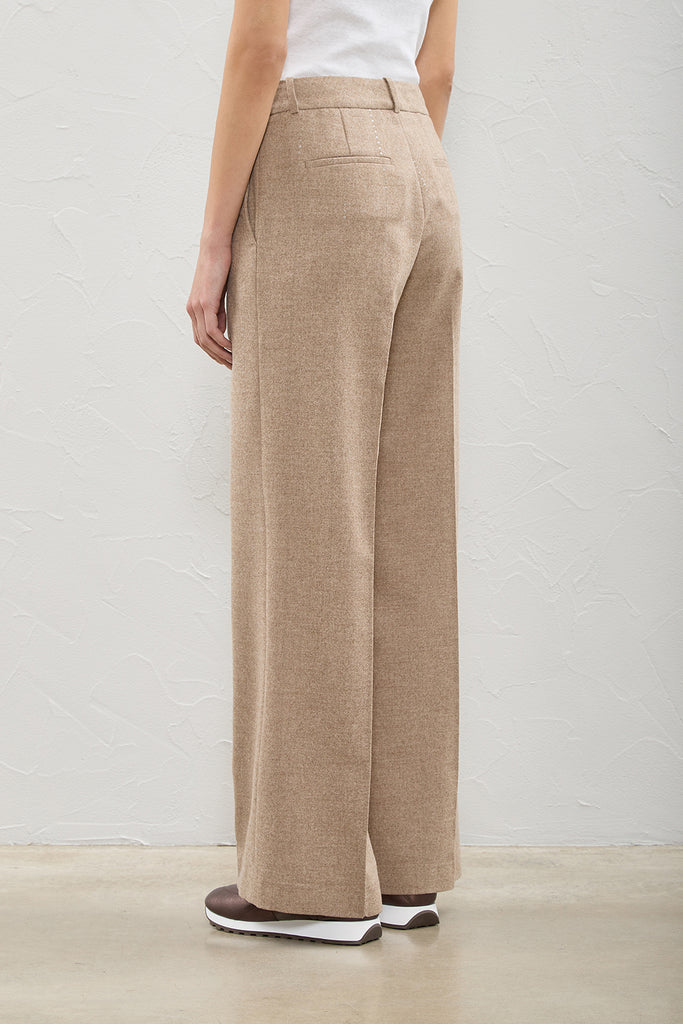 Light flannel palazzo trousers  