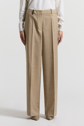 Pantalone in maxi resca cardata in lana