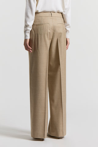 Pantalone in maxi resca cardata in lana
