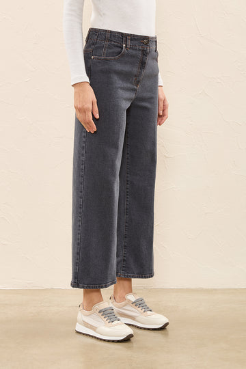 Stretch grey denim jeans  