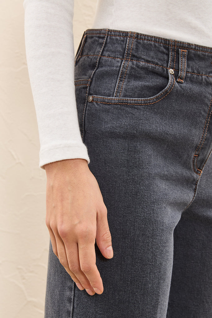 Stretch grey denim jeans  