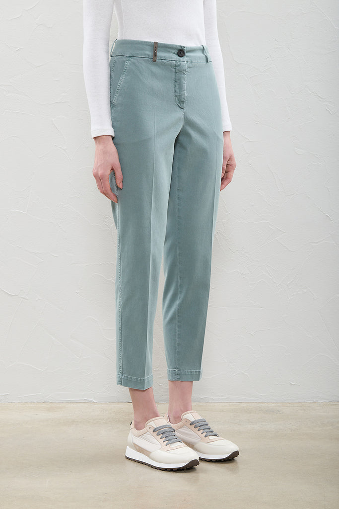 Cotton gabardine trousers  