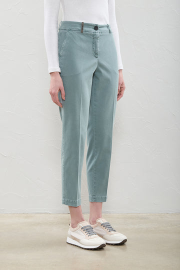 Cotton gabardine trousers  