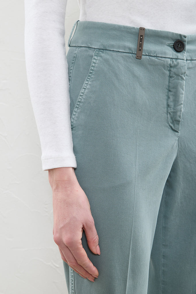 Cotton gabardine trousers  