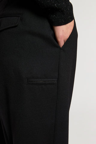 Stretch wool flannel trousers