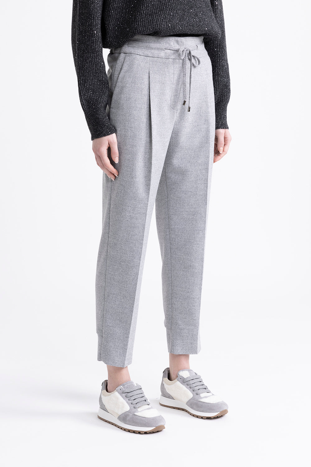 Peserico Pantalone jogger in flanella leggera